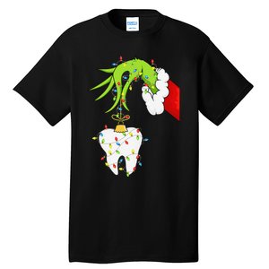 Tooth Dentist Dental Assistant Teeth Christmas Xmas Pajamas Gift Tall T-Shirt