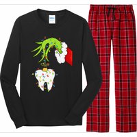 Tooth Dentist Dental Assistant Teeth Christmas Xmas Pajamas Gift Long Sleeve Pajama Set