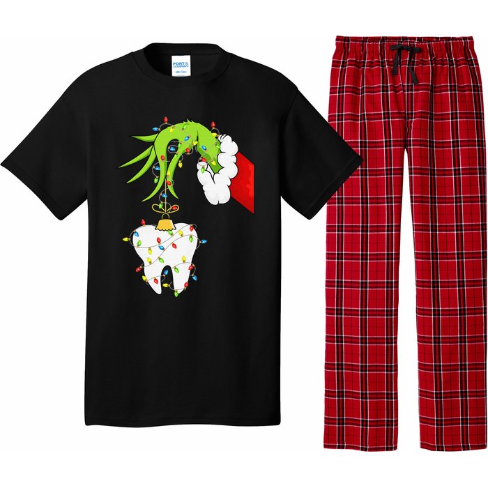 Tooth Dentist Dental Assistant Teeth Christmas Xmas Pajamas Gift Pajama Set