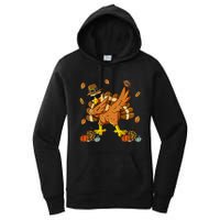 Thanksgiving Day Dabbing Turkey Pilgrim Women's Pullover Hoodie