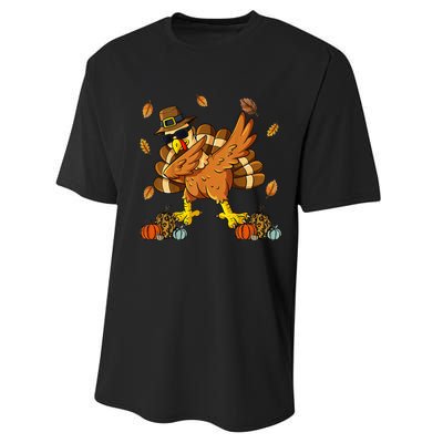 Thanksgiving Day Dabbing Turkey Pilgrim Performance Sprint T-Shirt