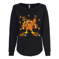 Thanksgiving Day Dabbing Turkey Pilgrim Womens California Wash Sweatshirt