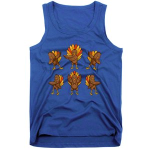 Turkey Dabbing Dancing Thanksgiving Day Funny Fall Autumn Gift Tank Top