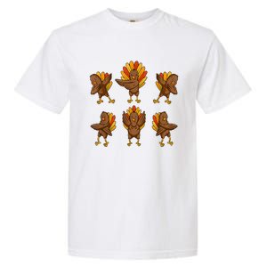 Turkey Dabbing Dancing Thanksgiving Day Funny Fall Autumn Gift Garment-Dyed Heavyweight T-Shirt