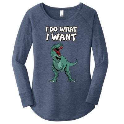 Tgiftrex Dinosaur Dino Tyrannosaurus Gift I Do What I Want Gift Women's Perfect Tri Tunic Long Sleeve Shirt