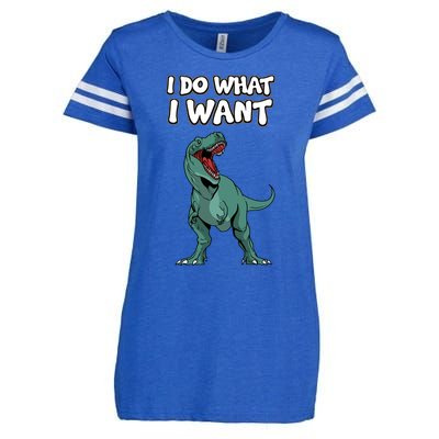 Tgiftrex Dinosaur Dino Tyrannosaurus Gift I Do What I Want Gift Enza Ladies Jersey Football T-Shirt