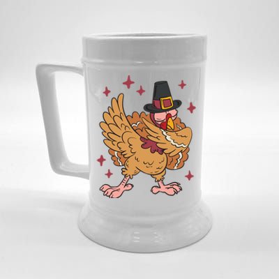 Thanksgiving Day Dinner Dabbing Turkey Pilgrim Dab Dance Meaningful Gift Beer Stein