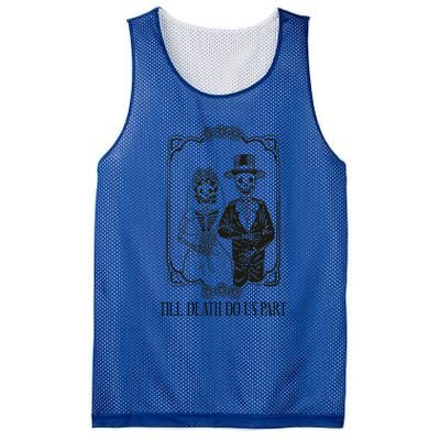 Till Death Do Us Part Skeleton Wedding Couple Valentines Day Mesh Reversible Basketball Jersey Tank