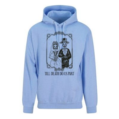 Till Death Do Us Part Skeleton Wedding Couple Valentines Day Unisex Surf Hoodie