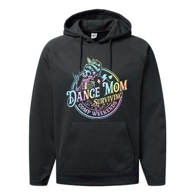 Tie Dye Dance Mom Surviving Comps Weekends Dance Comps Women Performance Fleece Hoodie