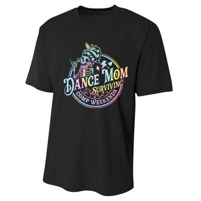 Tie Dye Dance Mom Surviving Comps Weekends Dance Comps Women Performance Sprint T-Shirt