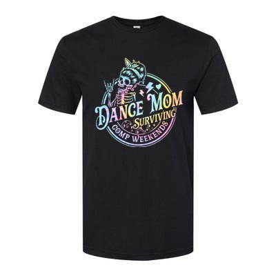 Tie Dye Dance Mom Surviving Comps Weekends Dance Comps Women Softstyle CVC T-Shirt