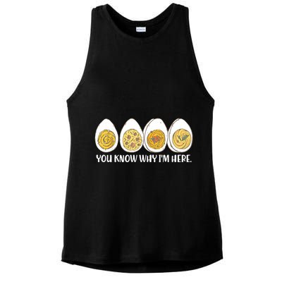 Thanksgiving Dinner Deviled Egg You Know Why Im Here Ladies PosiCharge Tri-Blend Wicking Tank