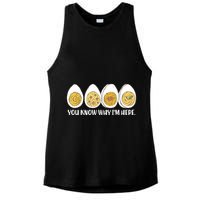 Thanksgiving Dinner Deviled Egg You Know Why Im Here Ladies PosiCharge Tri-Blend Wicking Tank
