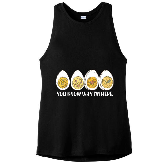 Thanksgiving Dinner Deviled Egg You Know Why Im Here Ladies PosiCharge Tri-Blend Wicking Tank