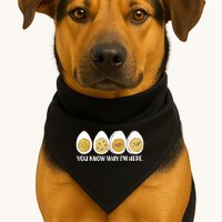 Thanksgiving Dinner Deviled Egg You Know Why Im Here USA-Made Doggie Bandana