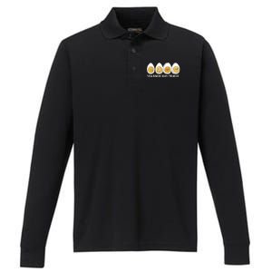 Thanksgiving Dinner Deviled Egg You Know Why Im Here Performance Long Sleeve Polo