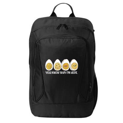 Thanksgiving Dinner Deviled Egg You Know Why Im Here City Backpack