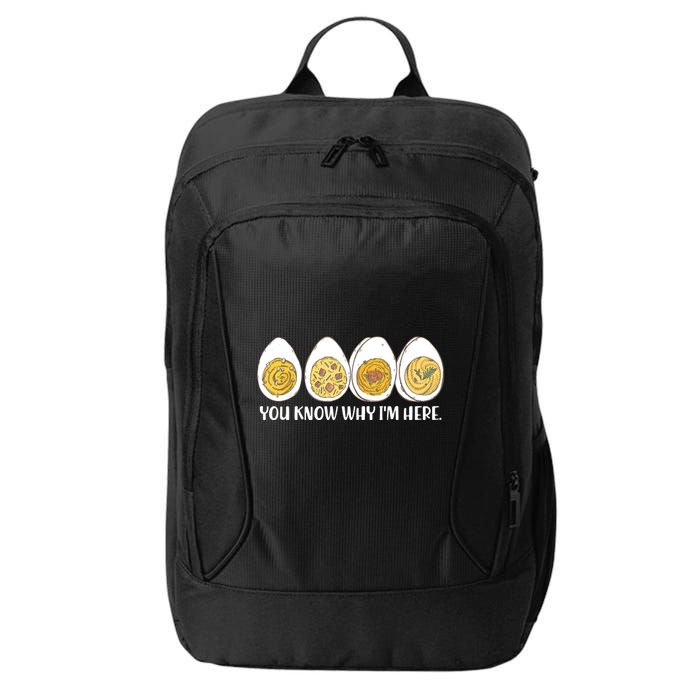 Thanksgiving Dinner Deviled Egg You Know Why Im Here City Backpack