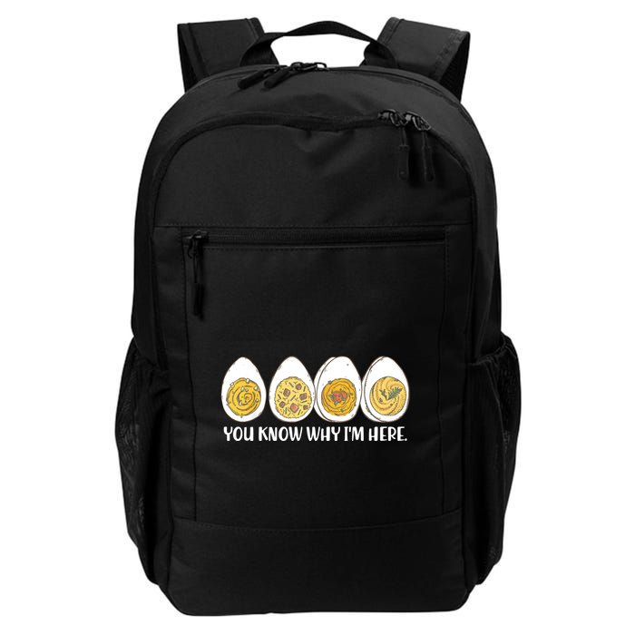 Thanksgiving Dinner Deviled Egg You Know Why Im Here Backpack