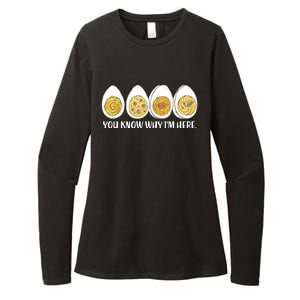 Thanksgiving Dinner Deviled Egg You Know Why Im Here Womens CVC Long Sleeve Shirt