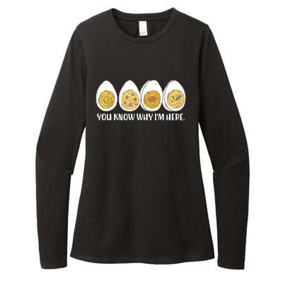 Thanksgiving Dinner Deviled Egg You Know Why Im Here Womens CVC Long Sleeve Shirt