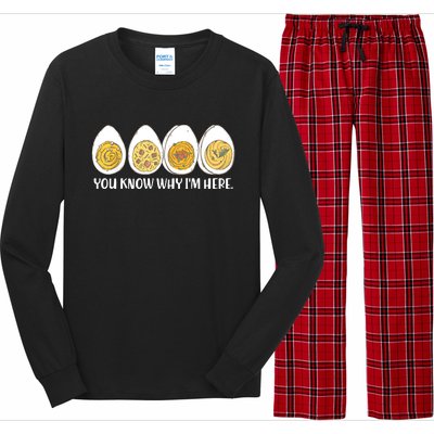 Thanksgiving Dinner Deviled Egg You Know Why Im Here Long Sleeve Pajama Set