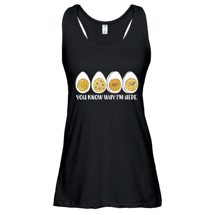 Thanksgiving Dinner Deviled Egg You Know Why Im Here Ladies Essential Flowy Tank