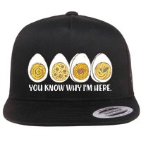 Thanksgiving Dinner Deviled Egg You Know Why Im Here Flat Bill Trucker Hat