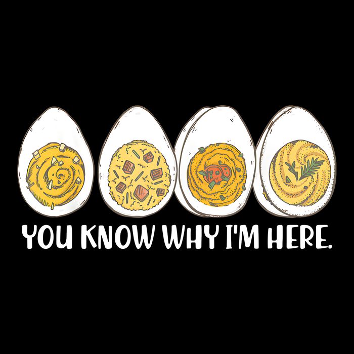 Thanksgiving Dinner Deviled Egg You Know Why Im Here Flat Bill Trucker Hat