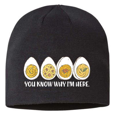 Thanksgiving Dinner Deviled Egg You Know Why Im Here Sustainable Beanie