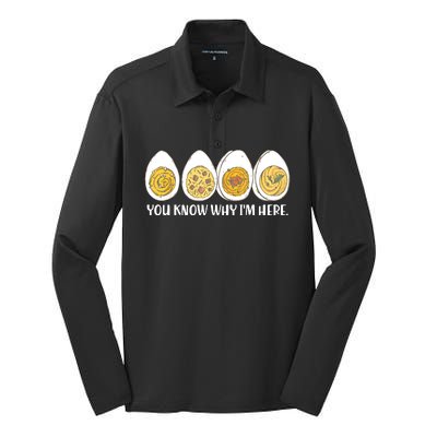 Thanksgiving Dinner Deviled Egg You Know Why Im Here Silk Touch Performance Long Sleeve Polo