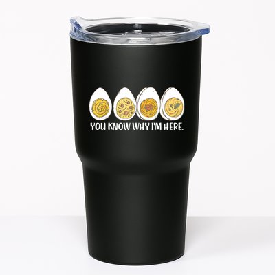 Thanksgiving Dinner Deviled Egg You Know Why Im Here Tumbler