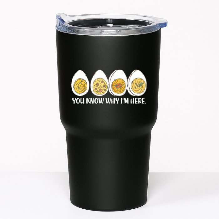 Thanksgiving Dinner Deviled Egg You Know Why Im Here Tumbler