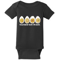 Thanksgiving Dinner Deviled Egg You Know Why Im Here Baby Bodysuit