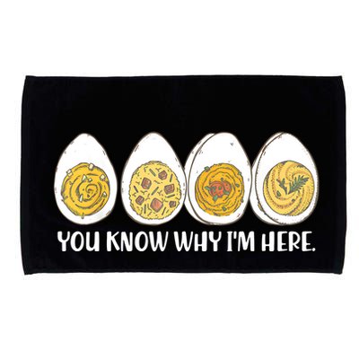 Thanksgiving Dinner Deviled Egg You Know Why Im Here Microfiber Hand Towel