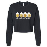 Thanksgiving Dinner Deviled Egg You Know Why Im Here Cropped Pullover Crew
