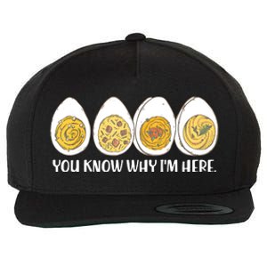 Thanksgiving Dinner Deviled Egg You Know Why Im Here Wool Snapback Cap