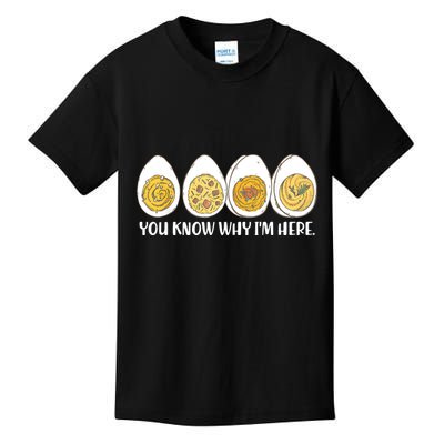 Thanksgiving Dinner Deviled Egg You Know Why Im Here Kids T-Shirt