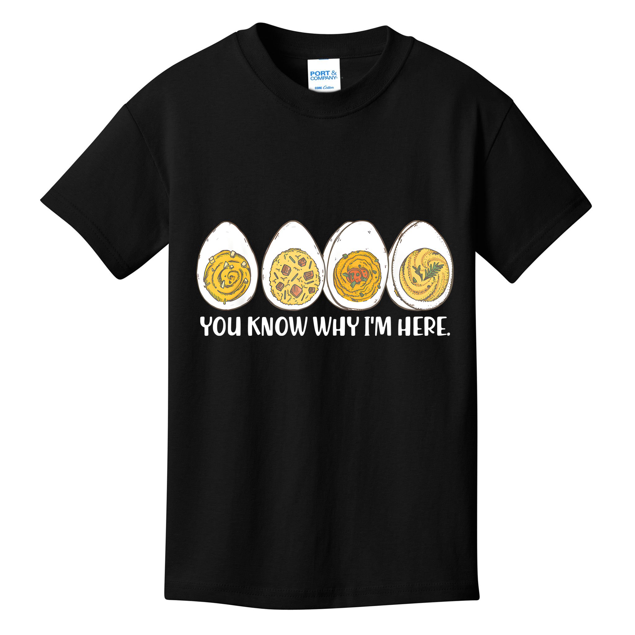 Thanksgiving Dinner Deviled Egg You Know Why Im Here Kids T-Shirt