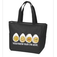 Thanksgiving Dinner Deviled Egg You Know Why Im Here Zip Tote Bag