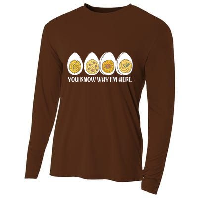 Thanksgiving Dinner Deviled Egg You Know Why Im Here Cooling Performance Long Sleeve Crew