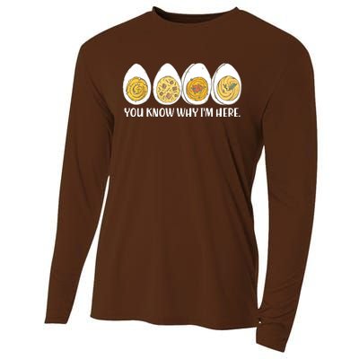 Thanksgiving Dinner Deviled Egg You Know Why Im Here Cooling Performance Long Sleeve Crew