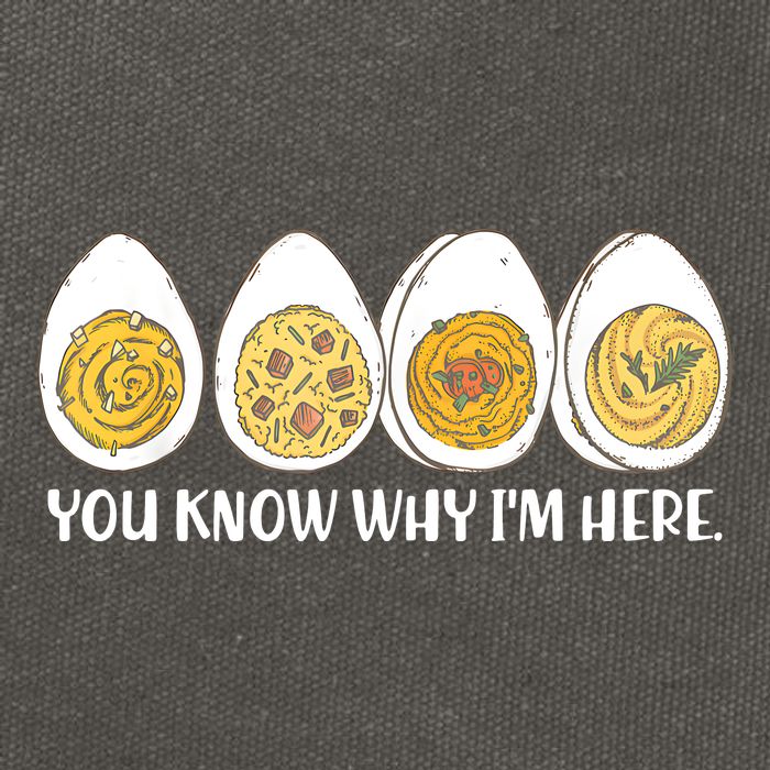 Thanksgiving Dinner Deviled Egg You Know Why Im Here Cotton Canvas Backpack