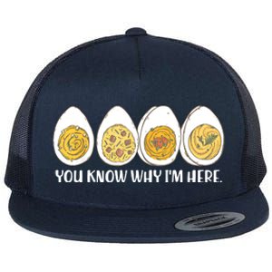 Thanksgiving Dinner Deviled Egg You Know Why Im Here Flat Bill Trucker Hat