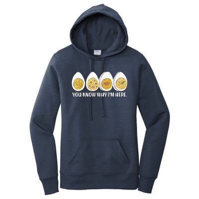 Thanksgiving Dinner Deviled Egg You Know Why Im Here Women's Pullover Hoodie