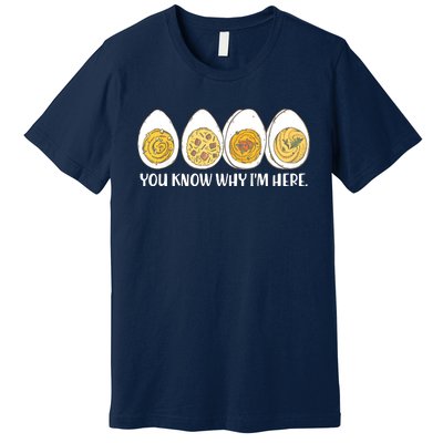 Thanksgiving Dinner Deviled Egg You Know Why Im Here Premium T-Shirt