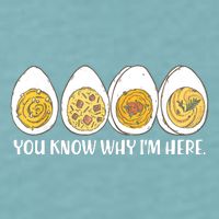 Thanksgiving Dinner Deviled Egg You Know Why Im Here Sueded Cloud Jersey T-Shirt