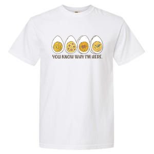 Thanksgiving Dinner Deviled Egg You Know Why Im Here Garment-Dyed Heavyweight T-Shirt