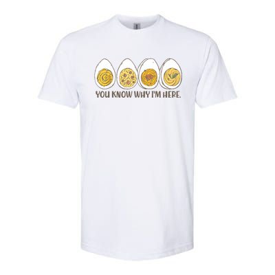 Thanksgiving Dinner Deviled Egg You Know Why Im Here Softstyle® CVC T-Shirt